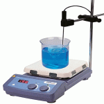 Stirrer with heating ceramic plate